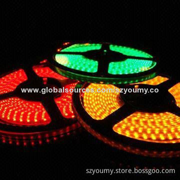 300Pieces 12V DC 5050 IP65 RGB Color Flexible LED Strip, Waterproof, Black PCB